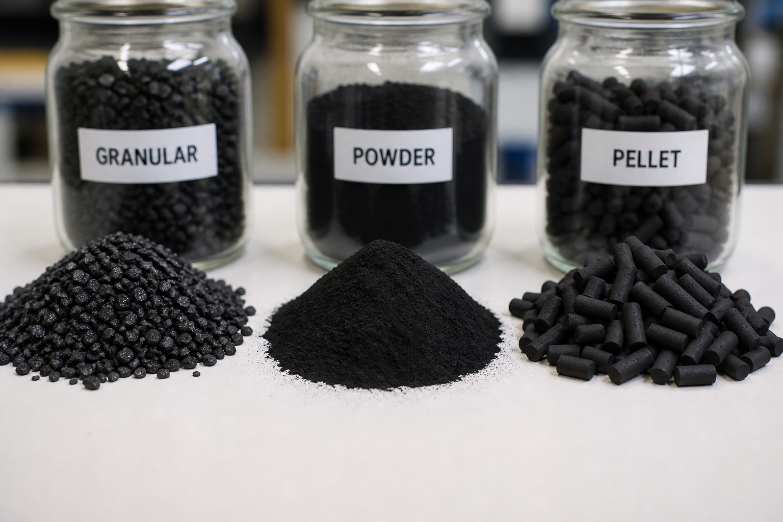 Perbedaan Karbon Aktif Granular, Powder, dan Pellet: Mana yang Cocok untuk Kebutuhan Anda?
